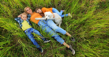 Personality type awareness helps mom understand her kids behavior when playing with the new puppy