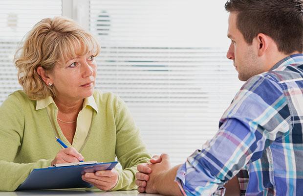 Career counselor explaining MBTI results to a student 